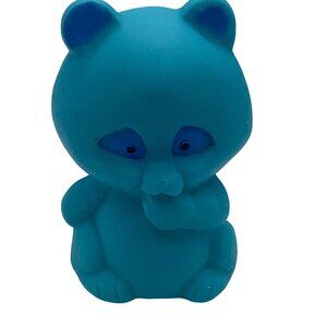 Vtg 1979 the First Years Blue Panda Rubber Toy Figure‎ 3”